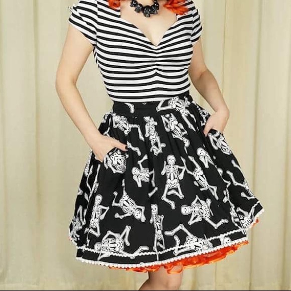 Sourpuss Dresses & Skirts - Sourpuss Dancing Skeletons Skirt